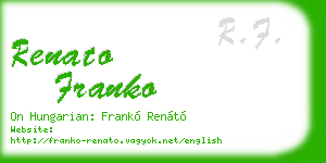 renato franko business card